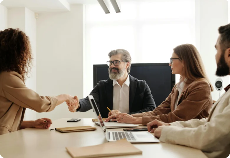 A client meeting in progress